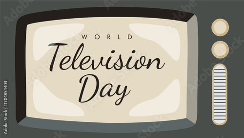 vector world television day background template