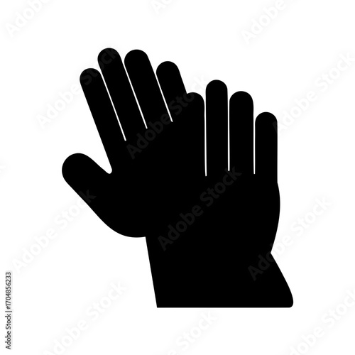 Stylized Illustration of Two Hands Facing Each Other with Fingers Extended