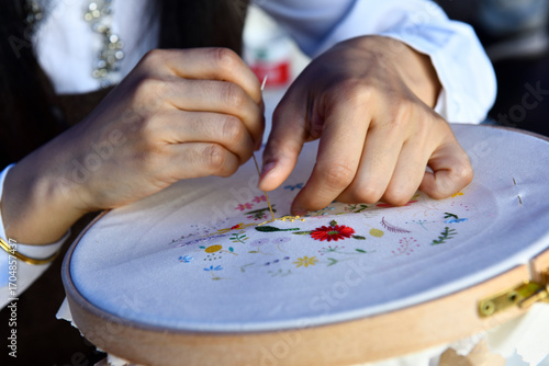 Inheritance of intangible cultural heritage in Chongqing, China - Jiangbei Shu Embroidery.