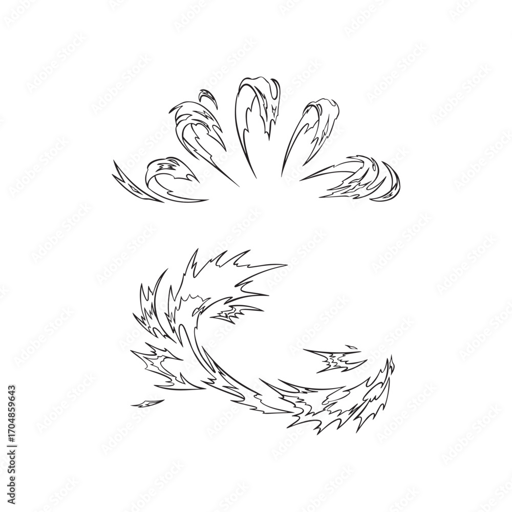 Fototapeta premium Create Cartoon Hit solid and line Effects