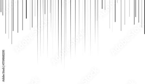 Modern dynamic vertical speed lines background, Anime style lines background, Speed ​​lines in comic book frame, Black and white manga superhero motion