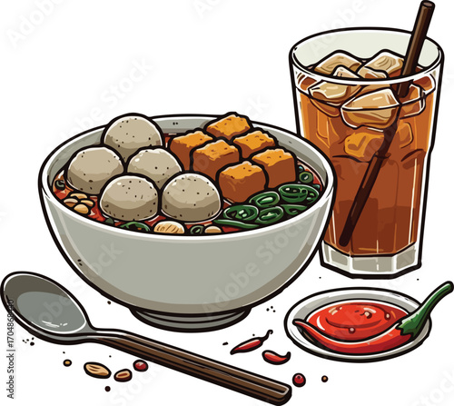 Meatball in bowl
