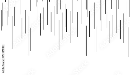 Black gray radial comics style lines, Straight Vertical Lines, isolated on white background. Speed abstract. Vector illustration