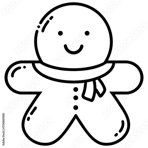 gingerbread man vector icon