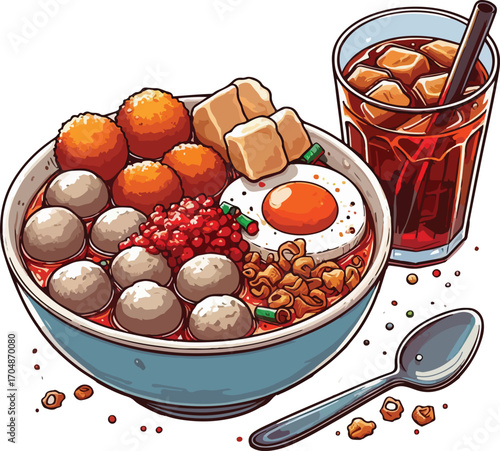 Meatball in bowl