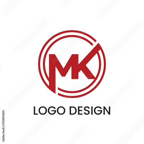 Creative MK Brand Logo Design Template