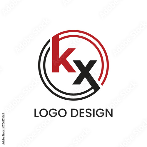 Creative KX Brand Logo Design Template