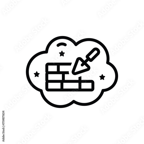 Black line icon for foundation dream