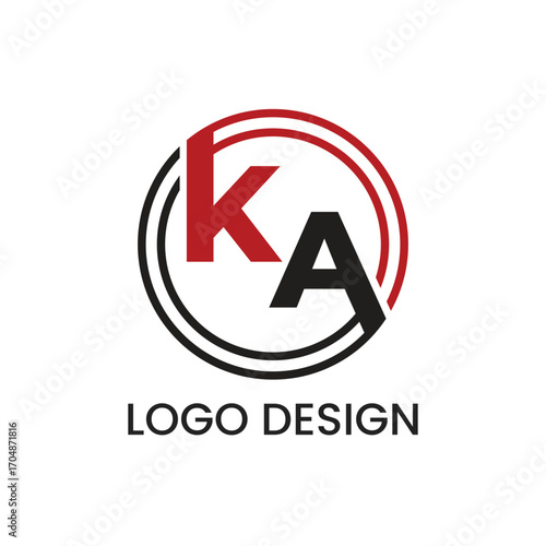 Creative KA Brand Logo Design Template