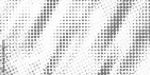 Halftone gradient. Faded stochastic dotwork texture. Random grunge noise background. Black dots, speckles or particles wallpaper. Halftone vector monochrome backdrop