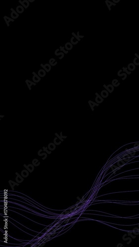 Abstract Black Background with Flowing Lines and Textures