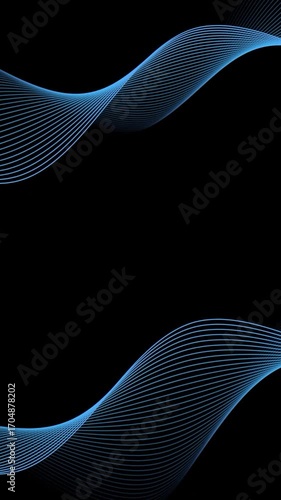 Abstract Colorful Wave Design in Dark Background for Modern Digital Art