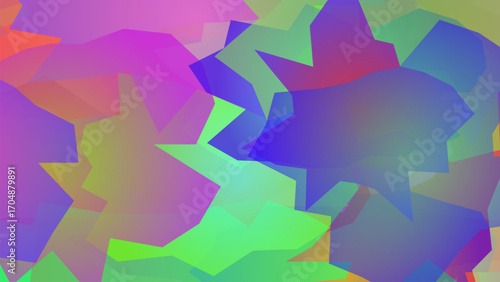 Abstract gradient background with scattered colorful confetti and sparkles