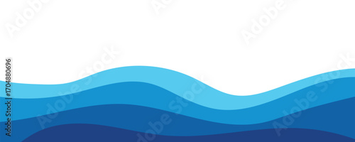 Sea waves layered vector background illustration and sea beach. eps,10,website,poster
