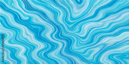 Abstract blue waves form a seamless, watery pattern on this decorative vector backdrop