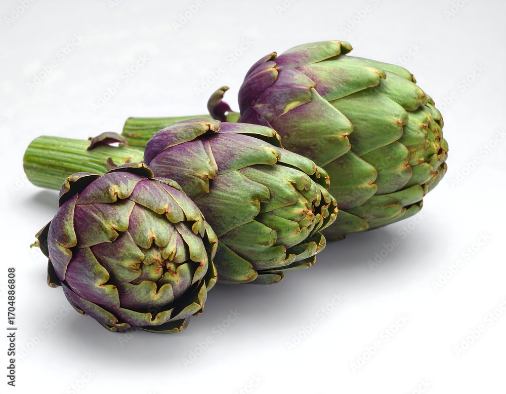 Obraz premium Fresh artichokes close-up