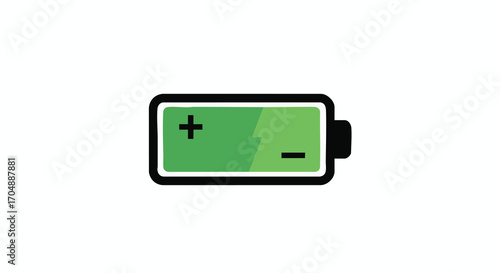 Battery Icon Green Full Charge Energy Indicator Power Symbol