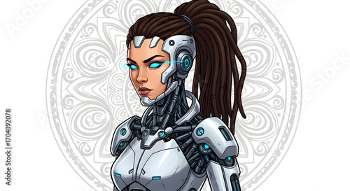 Cyberpunk Female Robot AI Artificial Intelligence  Digital Art