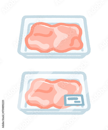 トレーに入った鶏もも肉