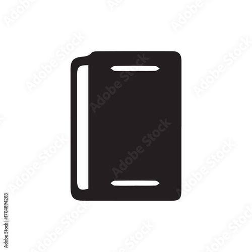 This vector folder icon illustrates a clean silhouette with a paper detail inside, representing digital storage and organization. Perfect for user interfaces, websites, presentations, or any graphic d
