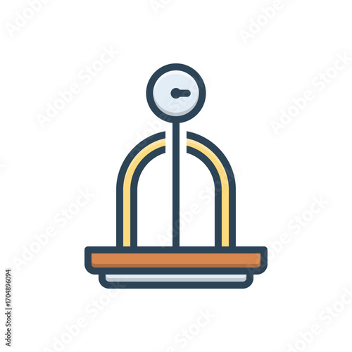 Color illustration icon for weigh in