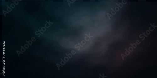A mesmerizing abstract background loop of swirling blue smoke and dark clouds with a light ray texture creates a surreal night sky