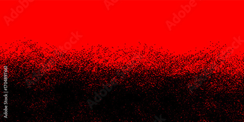 Abstract painting background with a grunge texture featuring red and black