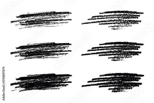 Set of brush paint stroke texture swatch Hand painted background Ink scribble dab clipart Paint smudge for tags and stamps design