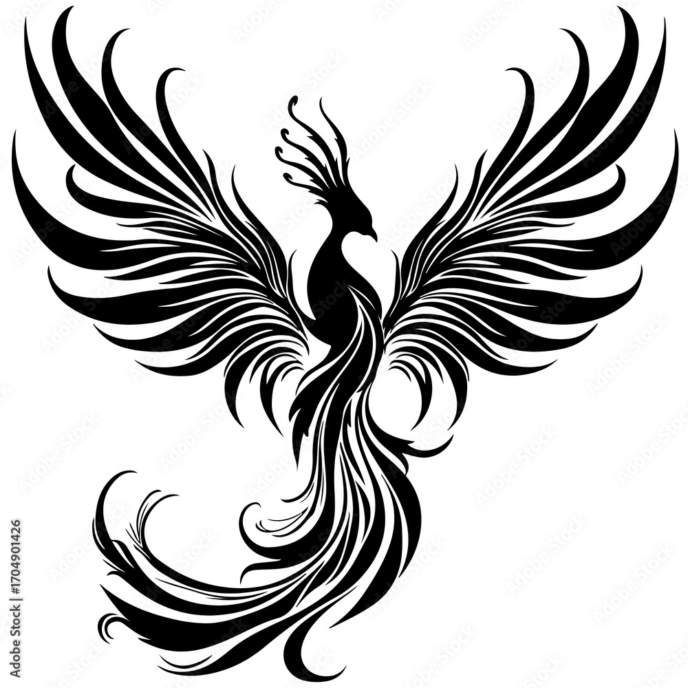 Obraz premium tattoo of the wings Phoenix Vector 