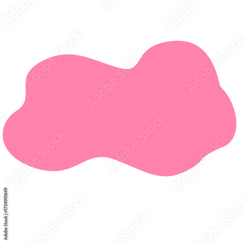 Pink abstract blob with gentle waves, soft and calming shape ideal for feminine or soothing designs.

