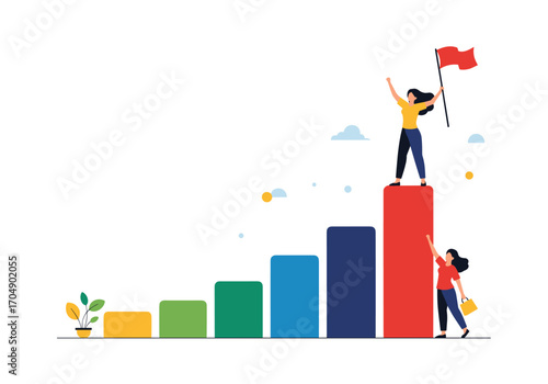 Achieving business growth through strategic planning and teamwork.