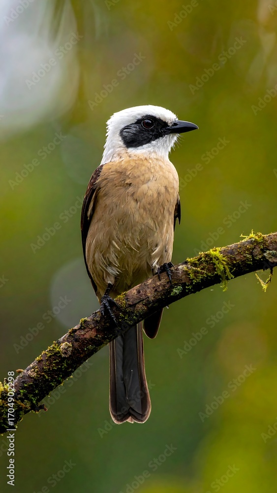 Naklejka premium Bird perched on branch (3)