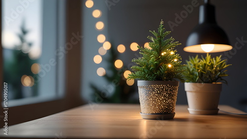 Christmas work desk ideas, festive home office setup,