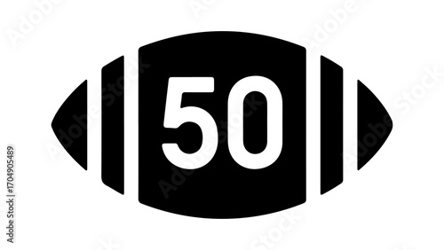 American football field marker with transparent background