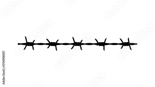Barbed wire with transparent background