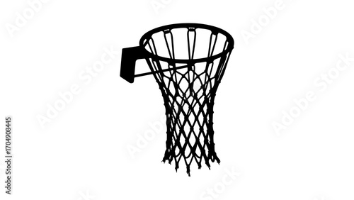 Basketball hoop with transparent background