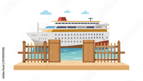 Cruise ship vacation travel destination luxury cruise liner ocean voyage port of call getaway tour