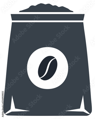 Coffee bean in bag logo design