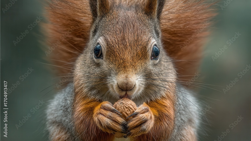 Fototapeta premium squirrel eating nut
