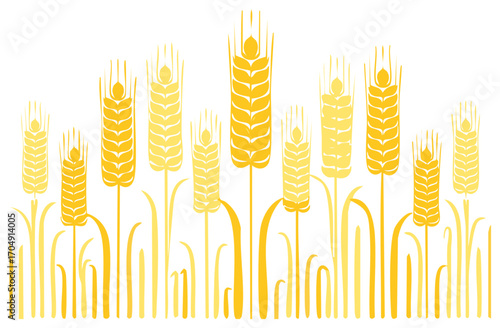 Golden Wheatfield Illustration Harvest Time Agriculture Symbol Graphic Design Element