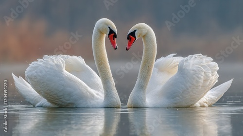 Fototapeta Naklejka Na Ścianę i Meble -  swans on the lake
