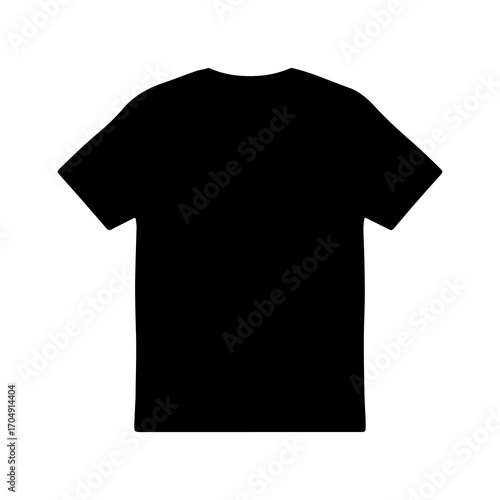 Black t-shirt with transparent background