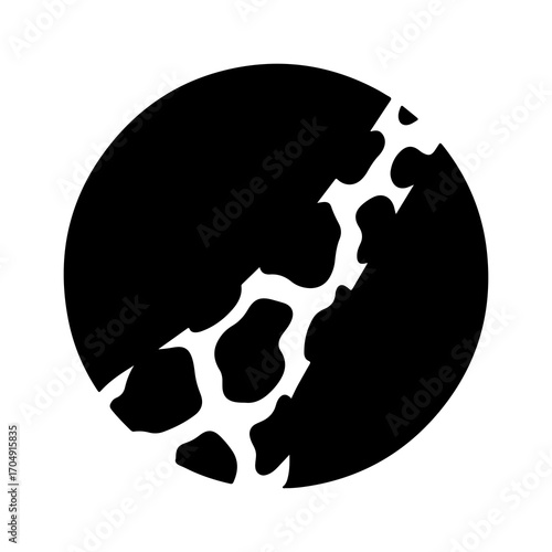 Broken circle with transparent background