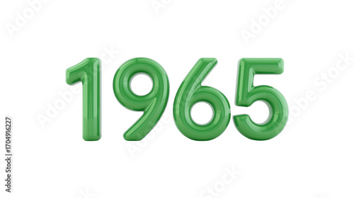 Green 3D Balloon Number 1965