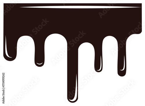 Decadent Dark Chocolate Drips, Sweet Dessert Sauce Cascading Delightfully Downward, Gourmet Food Indulgence