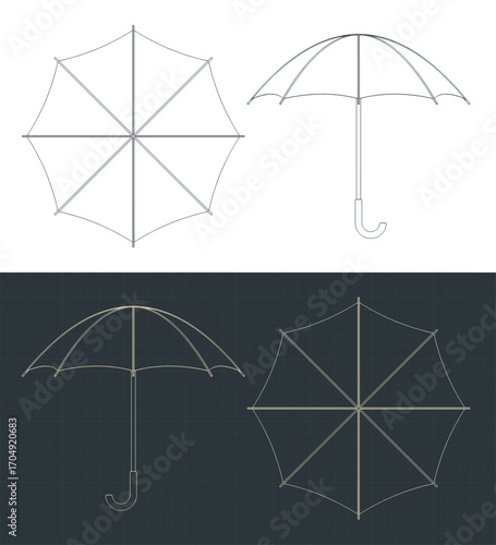 Classic umbrella blueprints