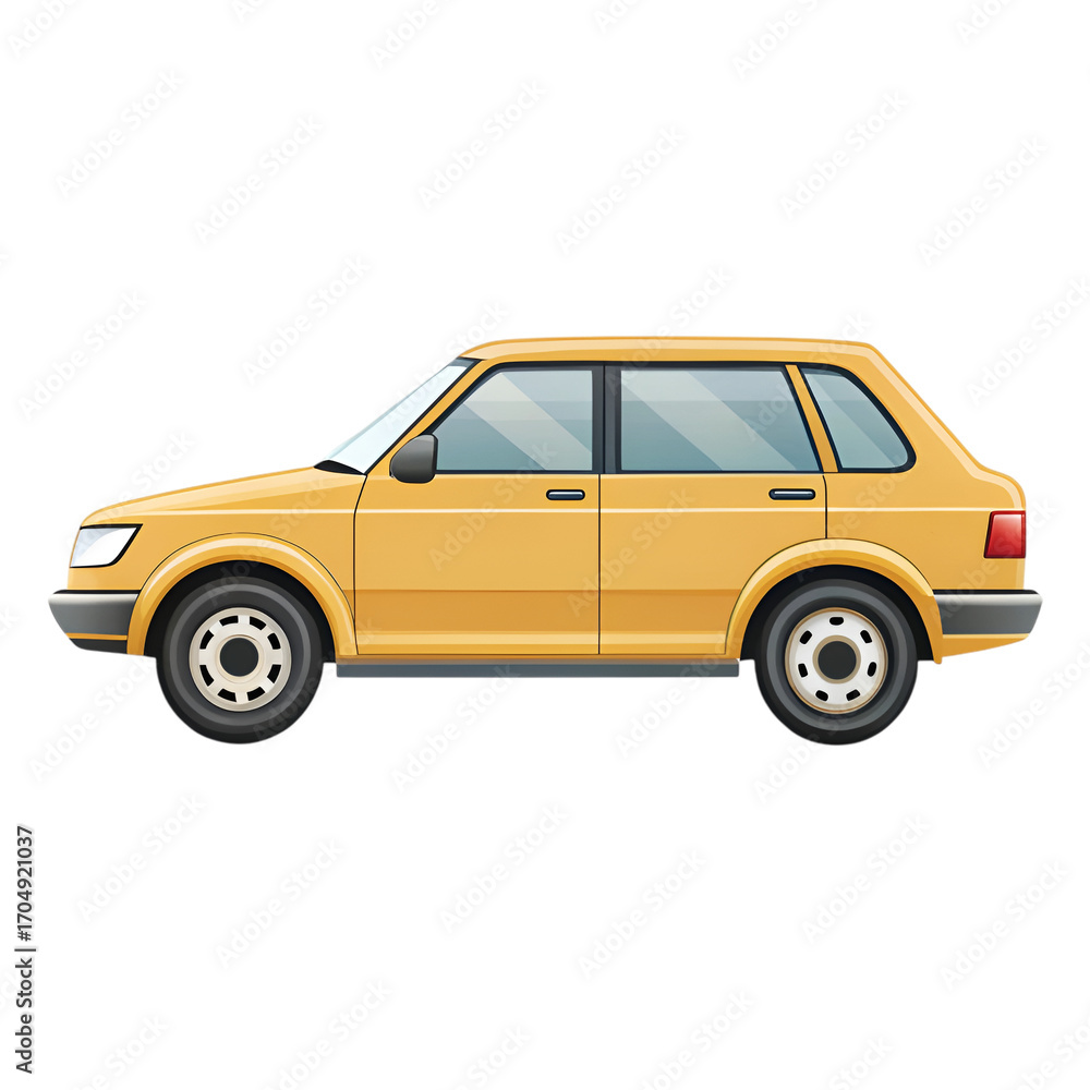 Obraz premium Flat Vehicle PNG Design on Transparent Background.
