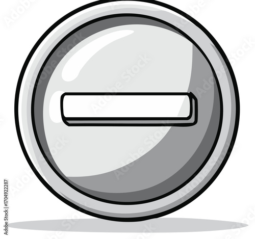 Circular prohibition sign with a horizontal bar symbol