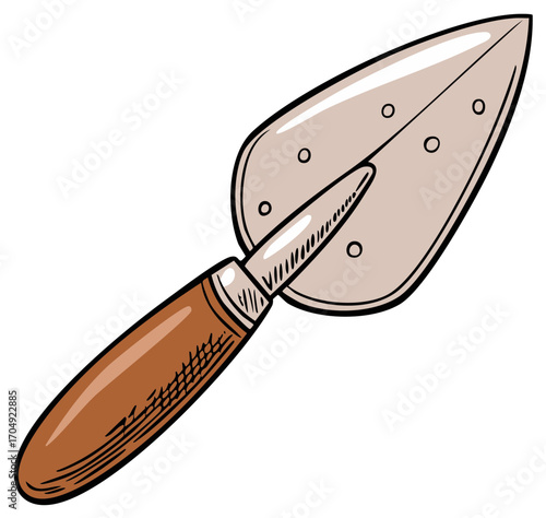 Gardening Trowel Hand Tool for Planting and Digging Vector Illustration