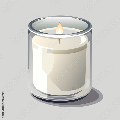 candle in a glass